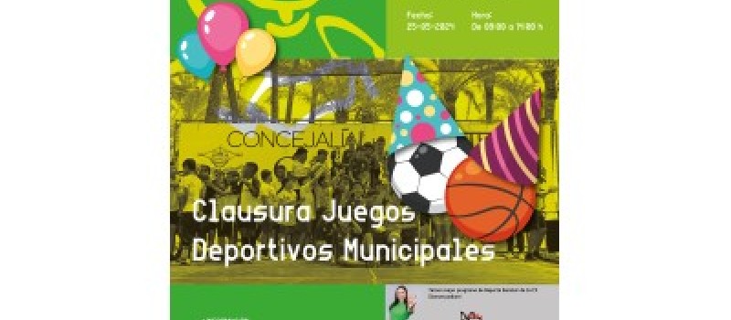 Imagen La Clausura del Deporte Escolar del sábado 25 de mayo pondrá el punto final a los 42º Juegos Deportivos Municipales 