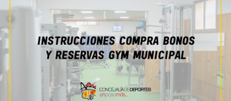 Imagen Instrucciones compra bonos y reservas gym municipal