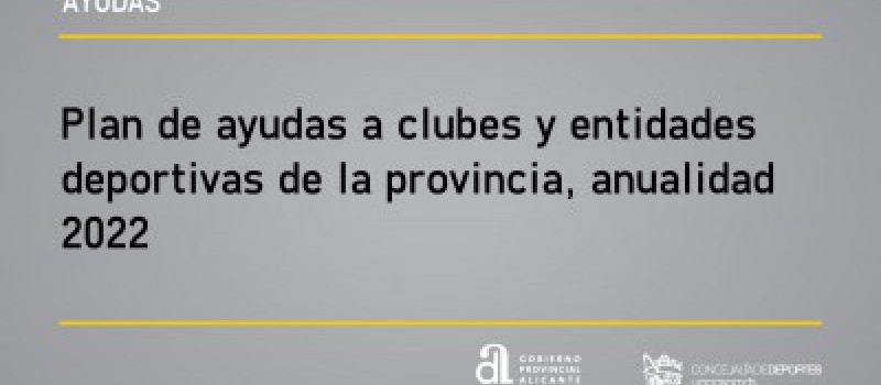 Imagen Plan de ayudas a clubes y entidades deportivas de la provincia, anualidad 2022