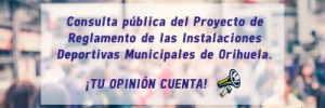 Imagen Consulta pública del Proyecto de Reglamento de las Instalaciones Deportivas Municipales de Orihuela