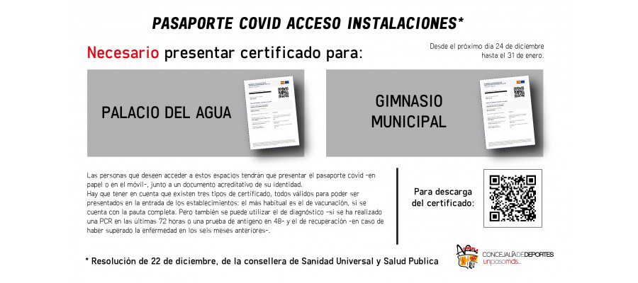 Imagen Pasaporte Covid Acceso Instalaciones