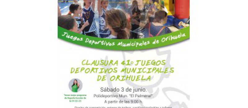 Imagen El sábado 03 se celebra la Clausura de los 41º Juegos Deportivos Municipales